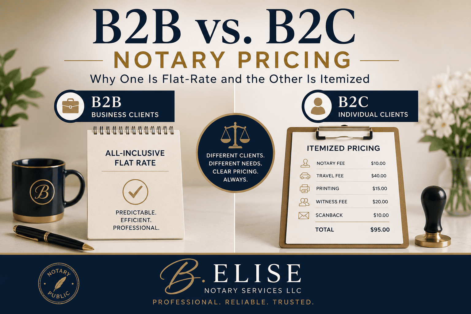 B2B vs. B2C Notary Pricing: Understanding the Cost Difference